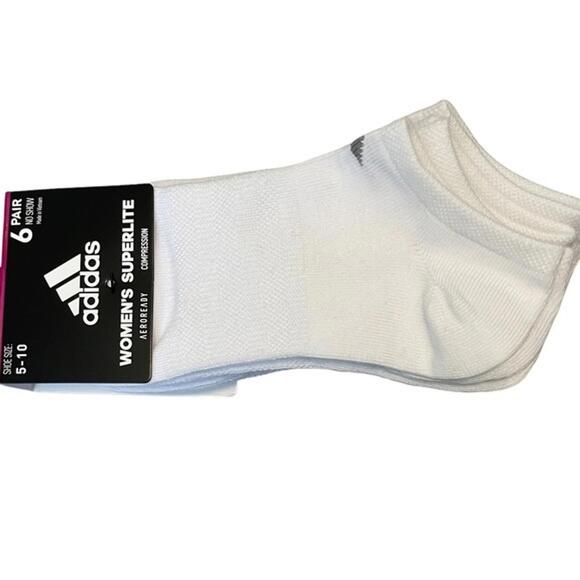 adidas Other - Women’s adidas no show compression socks size L white